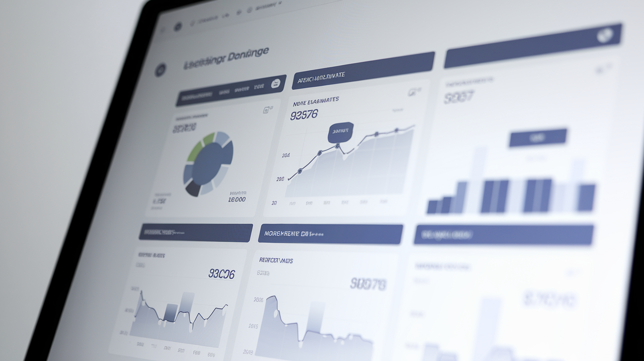 Interface banque en ligne stylisée – tableau de bord clair et moderne