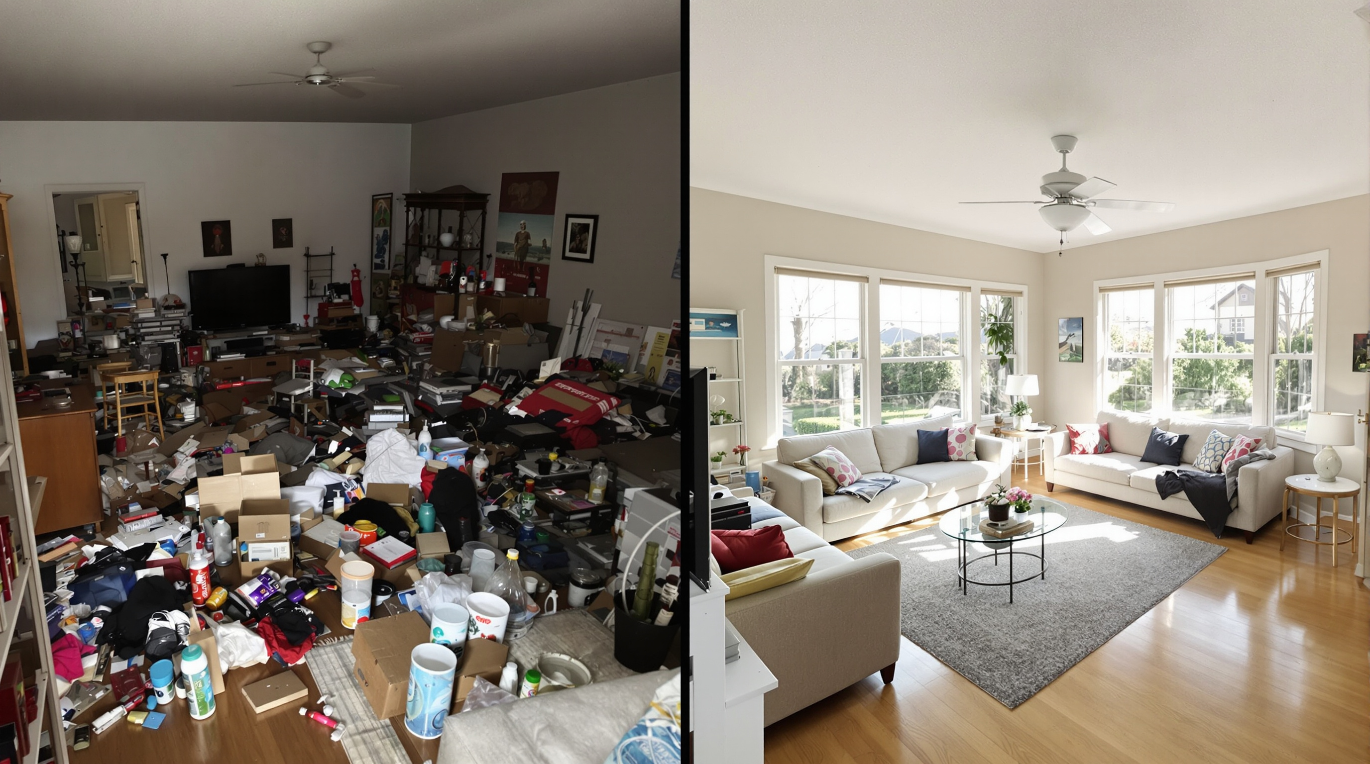 comparatif photo avant-après home staging