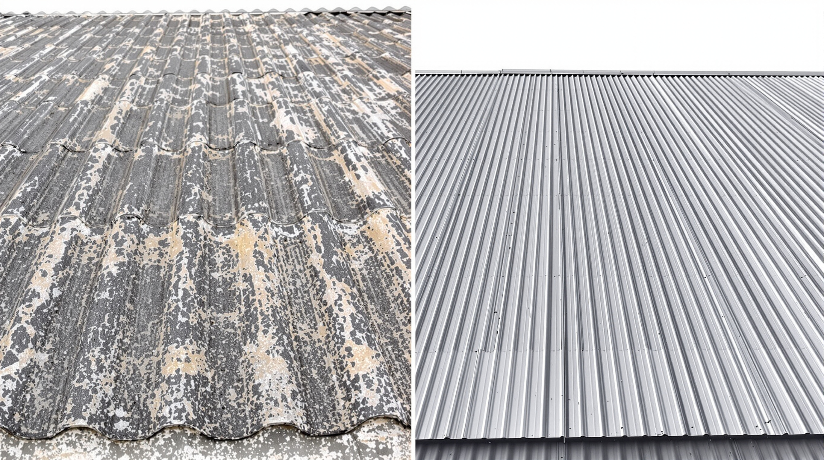 Comparaison toiture fibrociment amianté vs bac acier moderne