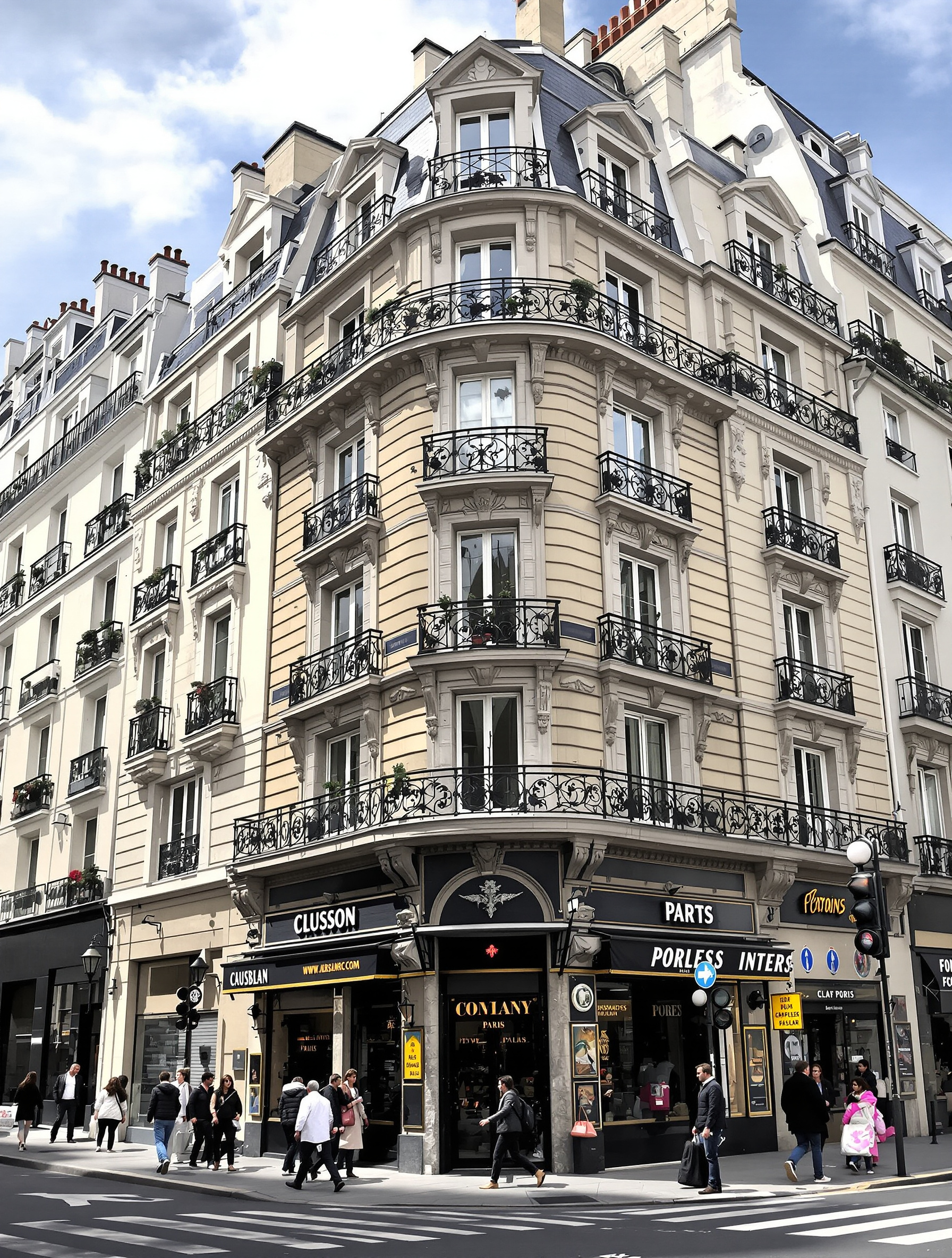 Immeuble haussmannien contraste quartiers populaires chics Paris