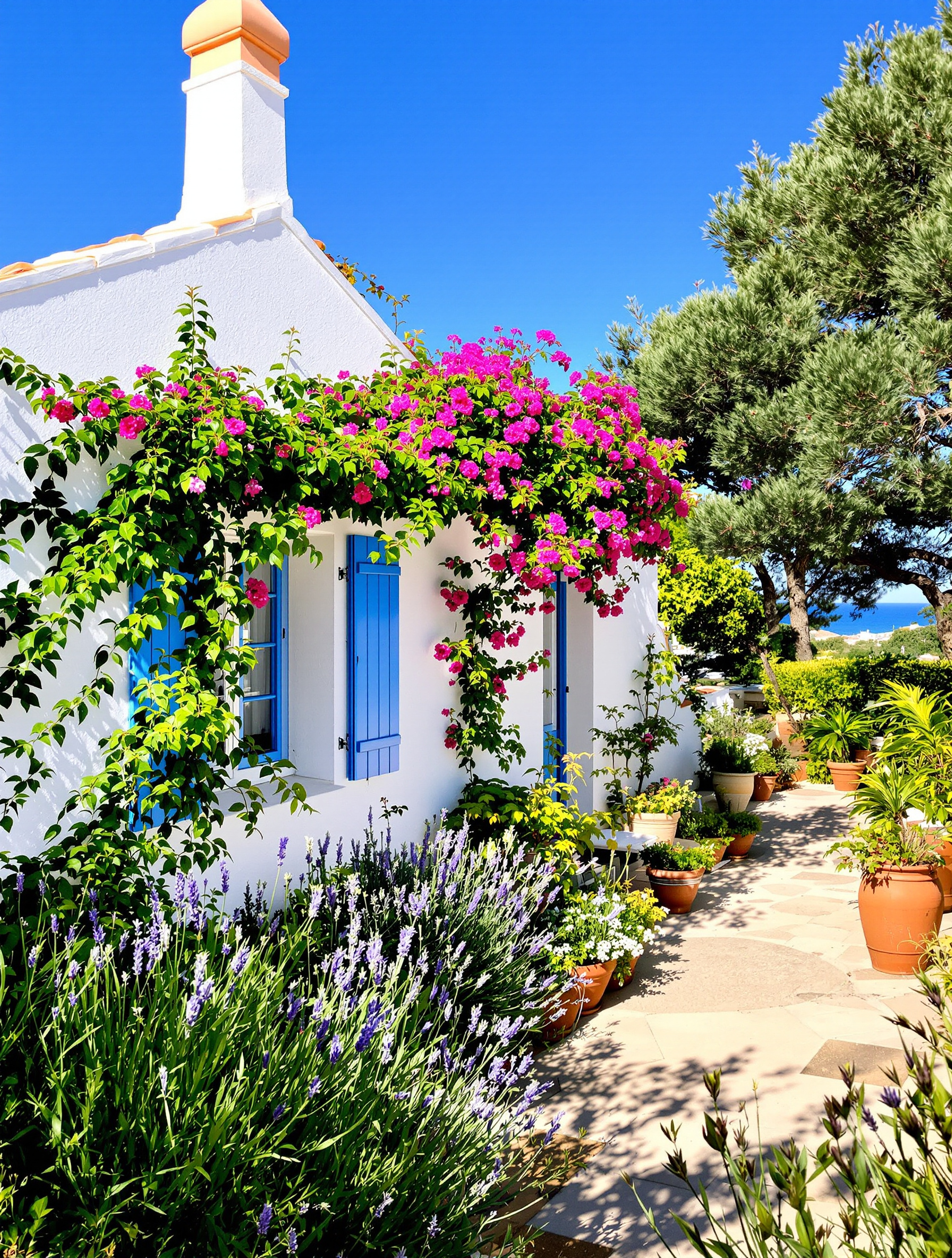 Petite maison avec jardin méditerranéen sur le littoral héraultais, près de Sète ou Agde.