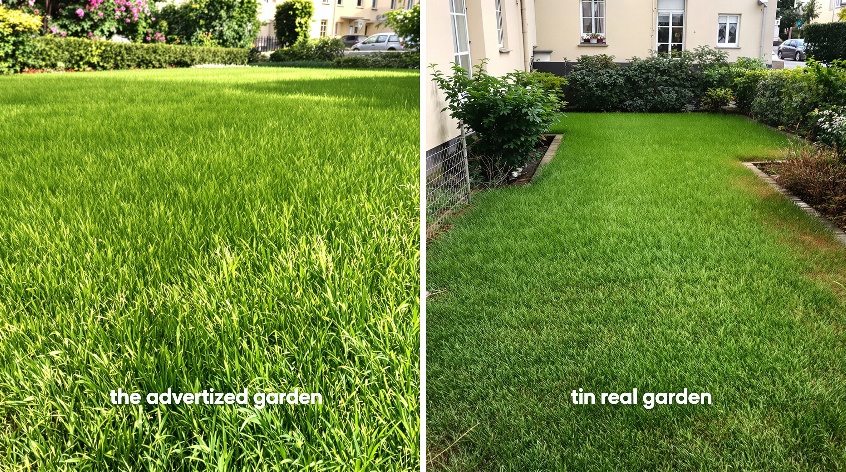 Comparatif jardin d'annonce vs jardin en vrai