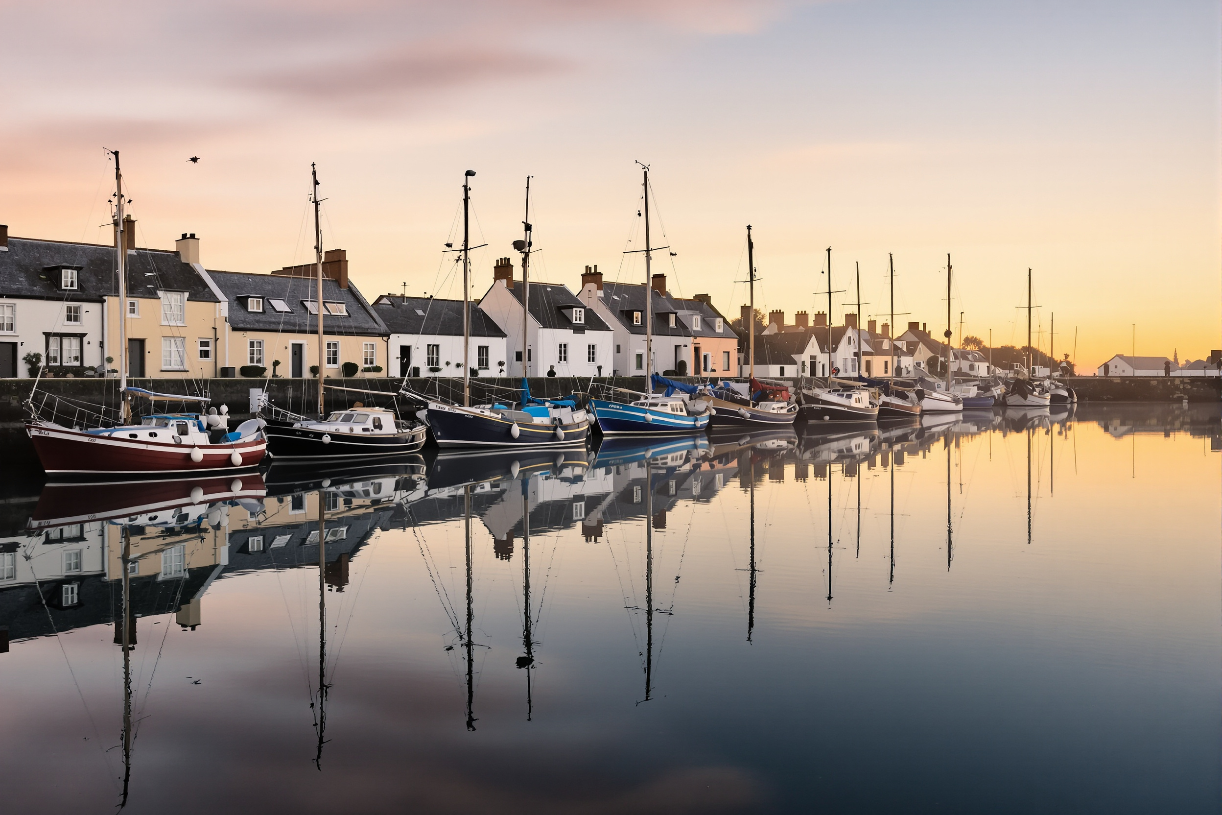 Le petit port de Tréhiguier au lever du soleil
