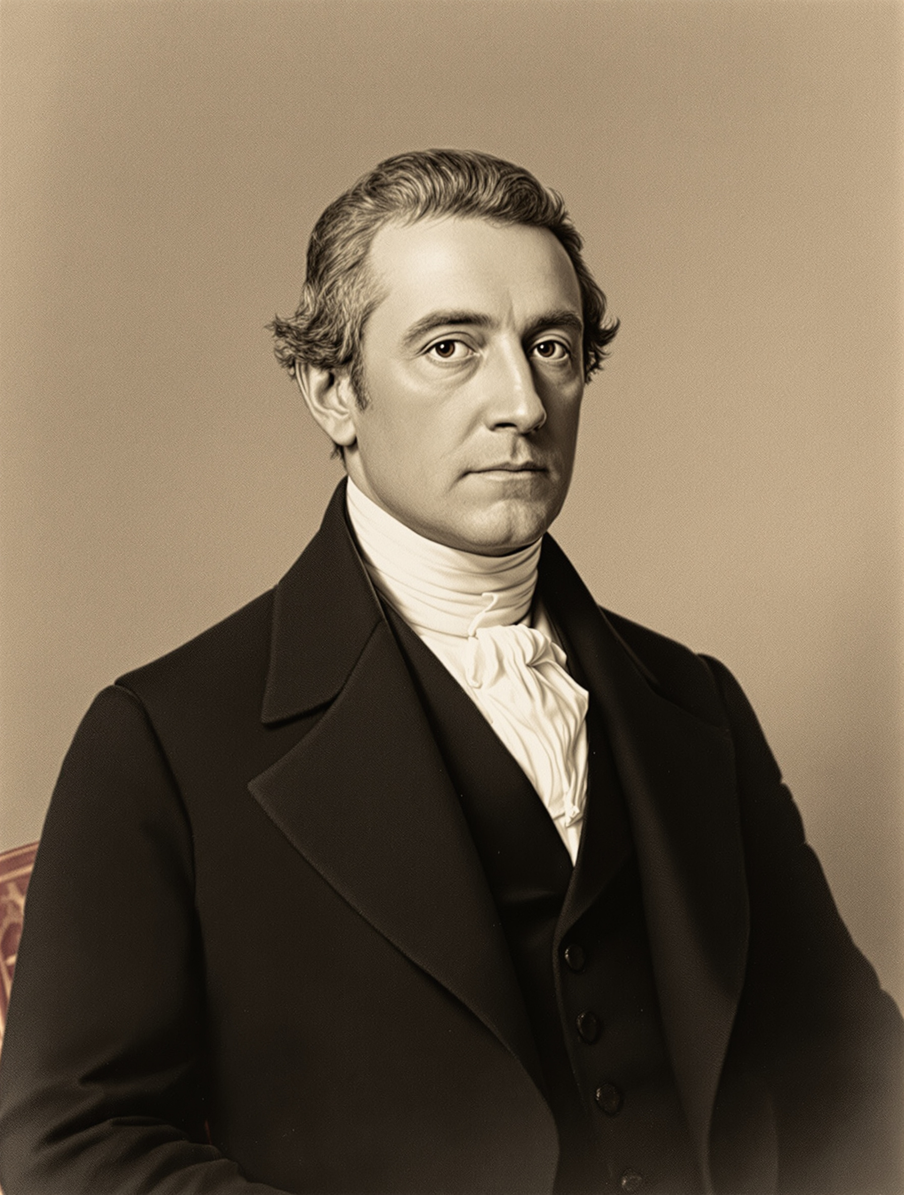 Portrait d'époque de Benjamin Delessert, fondateur de la Caisse d'Épargne