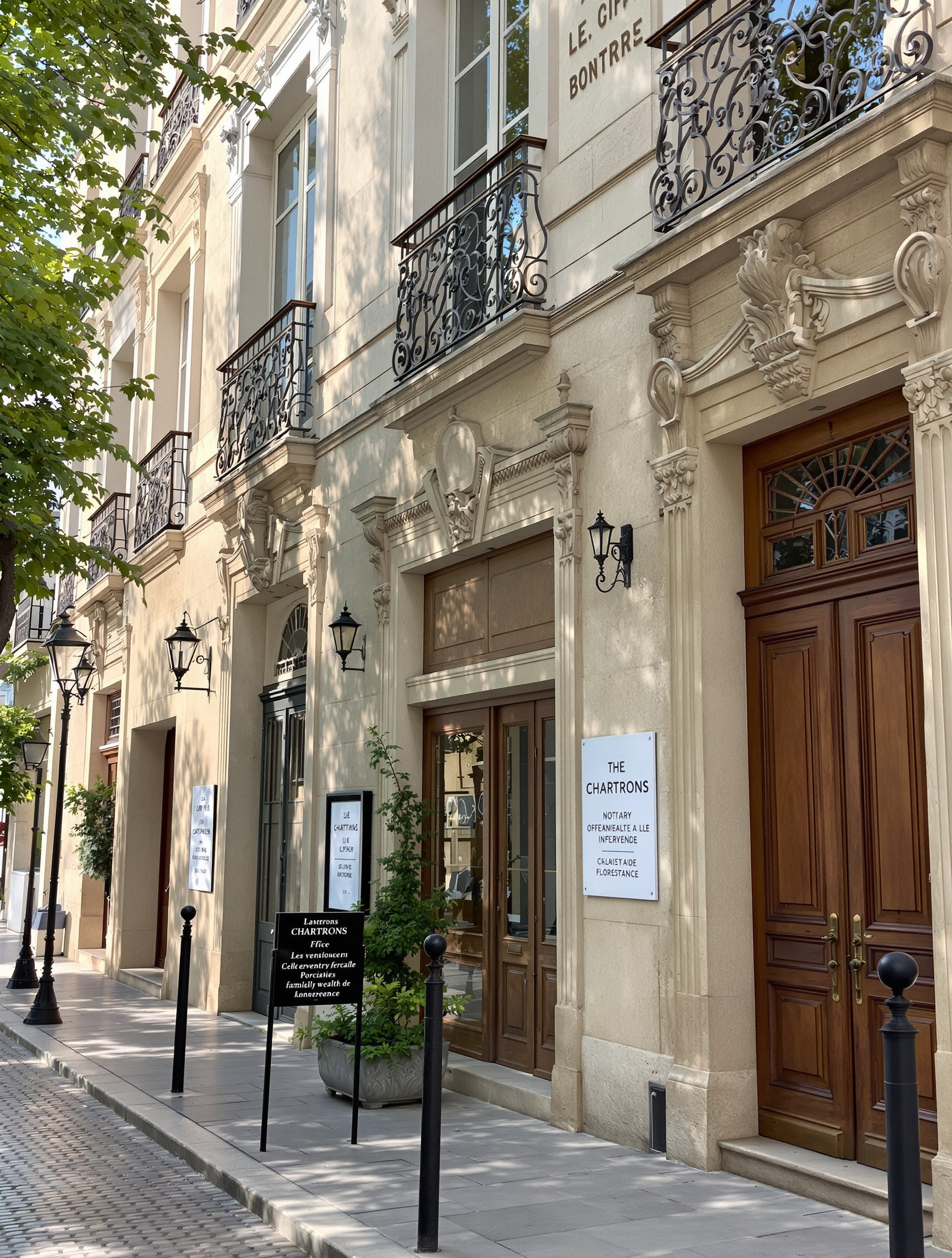 Vue typique d'une rue des Chartrons à Bordeaux, avec façades XVIIIe siècle, idéale pour illustrer les études de notaires spécialisées dans le patrimoine familial.