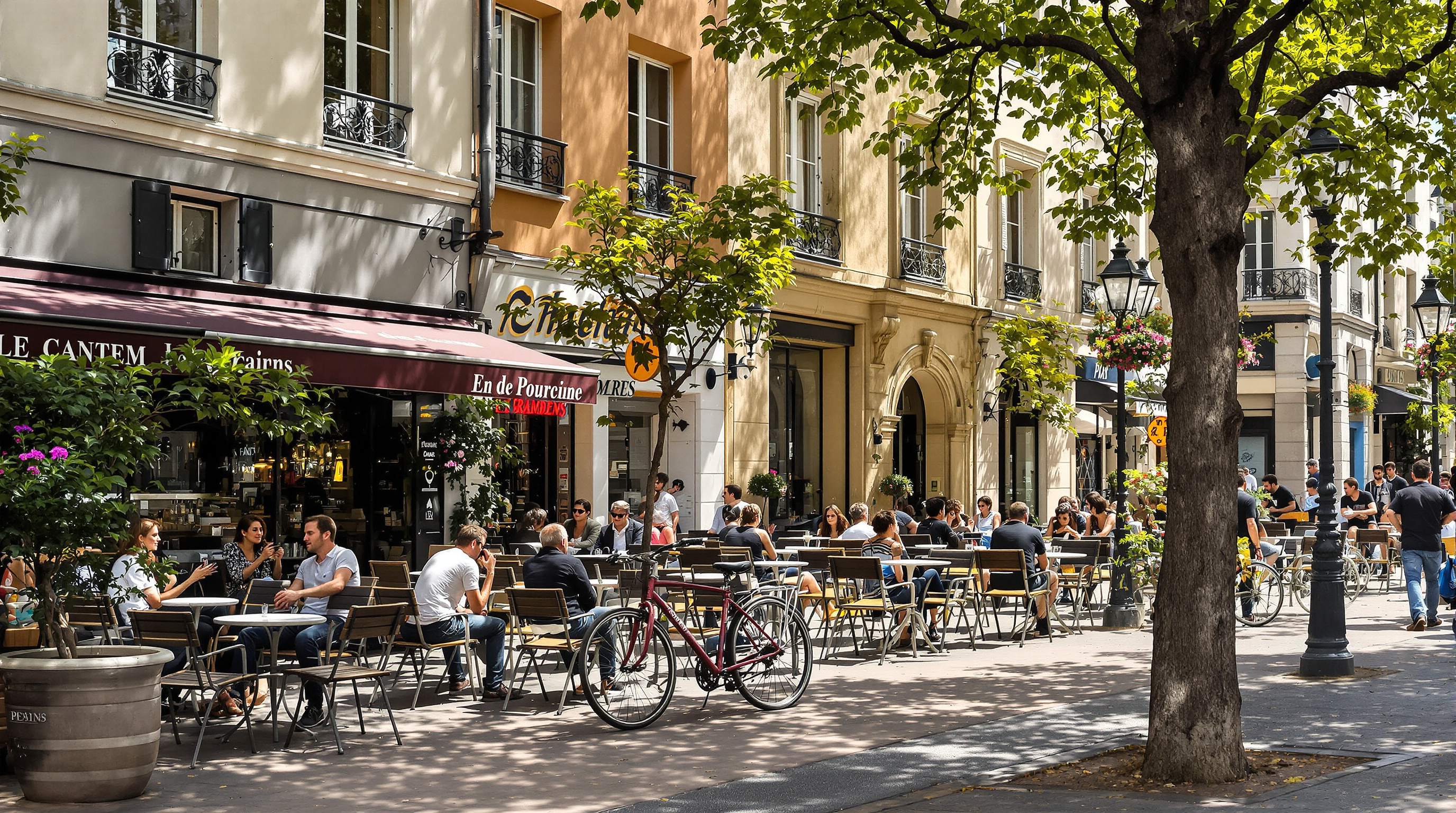 Scène animée dans l'Est parisien canal Saint-Martin vie de quartier authentique