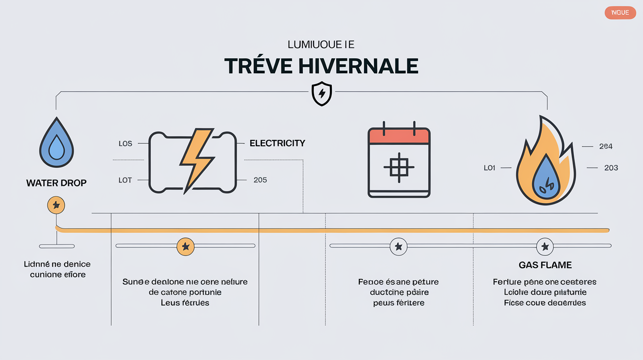 Tableau comparatif coupure impayé eau électricité gaz