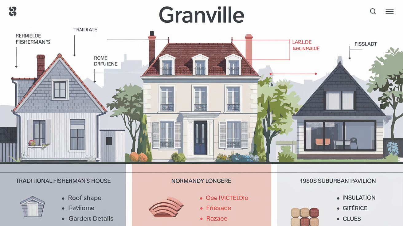 Comparatif maisons Granville maison de pêcheur longère pavillon
