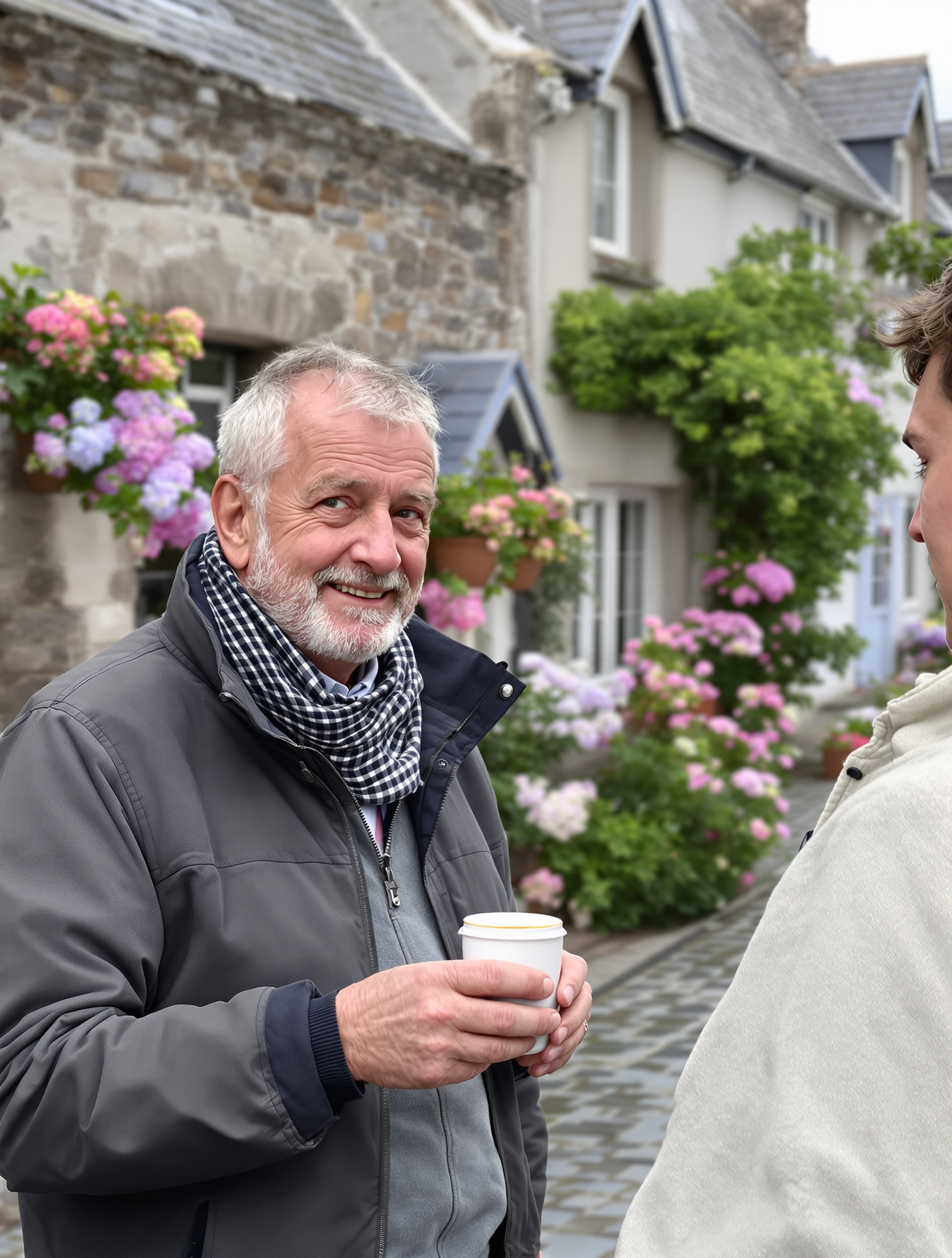 Ferdinand Marchal donne son dernier conseil autour d'un café dans un village du Finistère